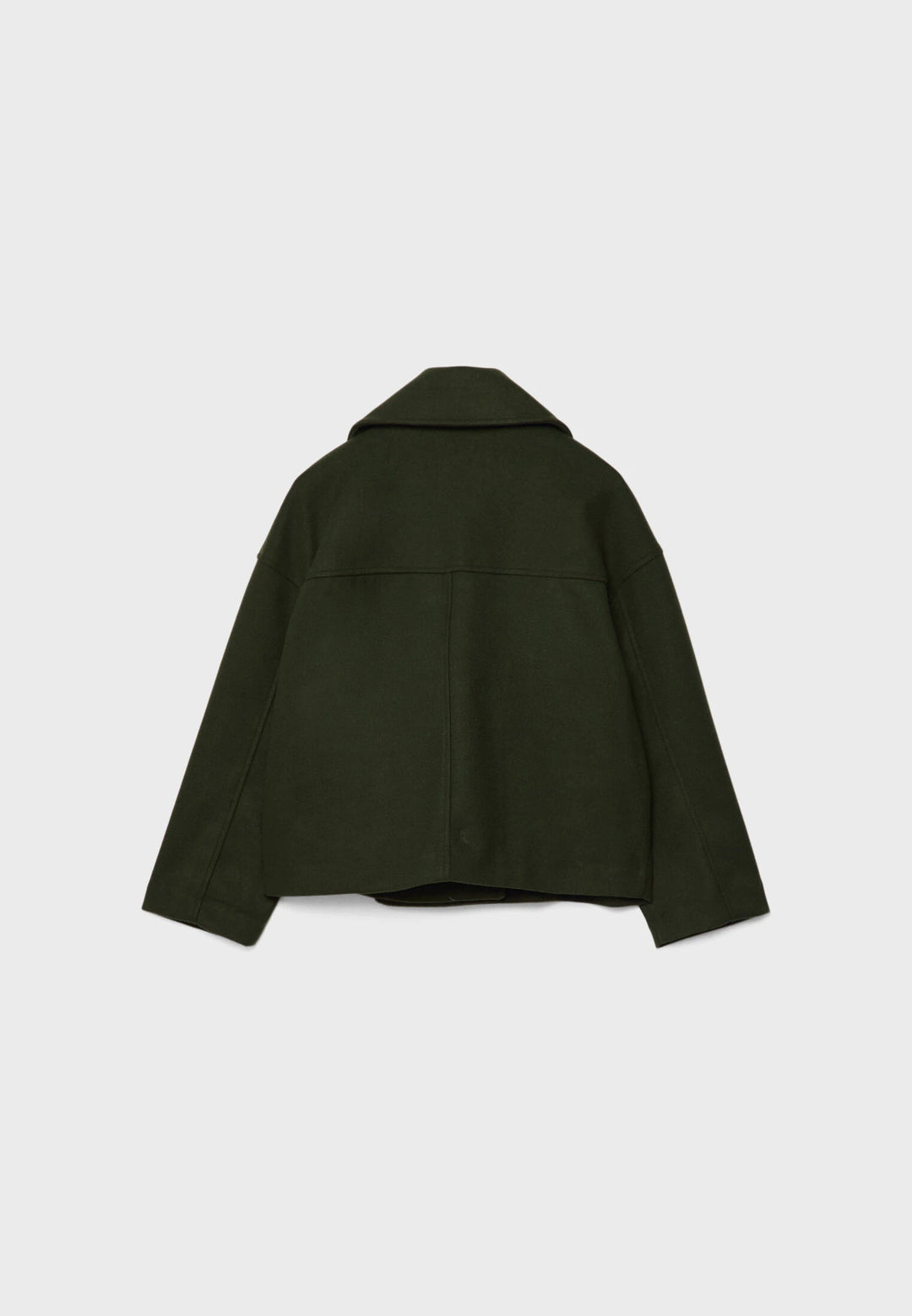 Jacka i ullblandning - Oversized - Dubbelknäppt - Kort ulljacka - Ullkappa för dam-Eva Jonsson