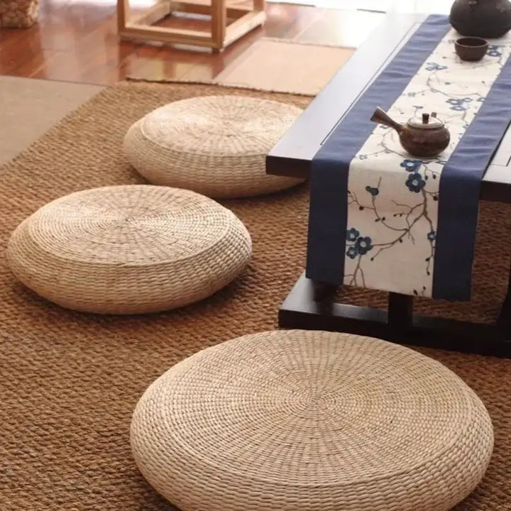 Japanskt hantverksmässigt tillverkade tatami-kuddar - Perfekta för meditation-Eva Jonsson