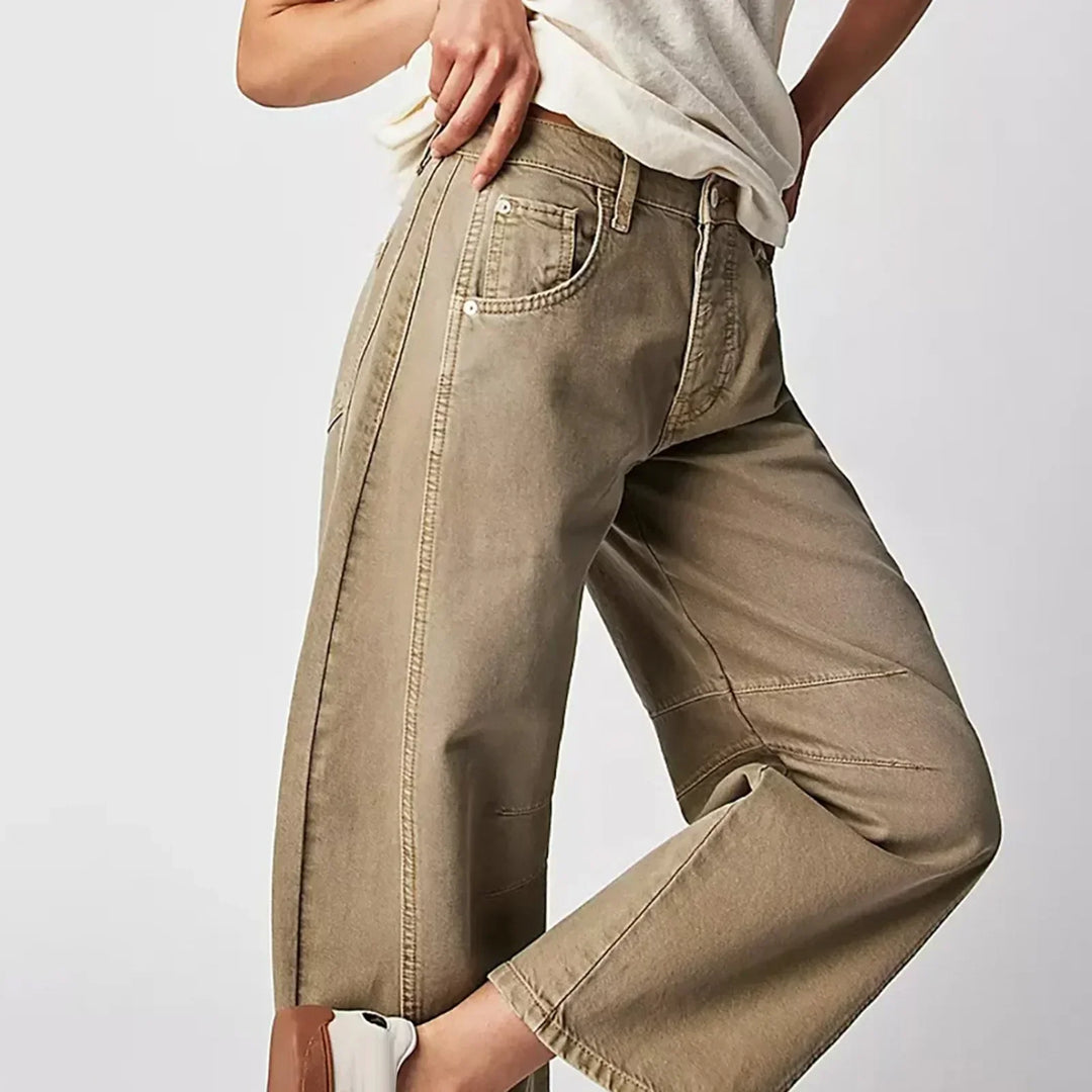 Jeans med lös passform - Låg resning - Låg midja - Baggy jeans - Damjeans-Eva Jonsson