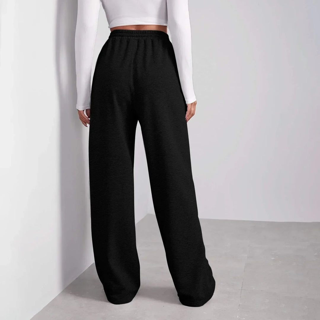 Joggers med vida ben | Drawstring | Straight Leg | Sweatpants med vida ben | Joggers för kvinnor-Eva Jonsson