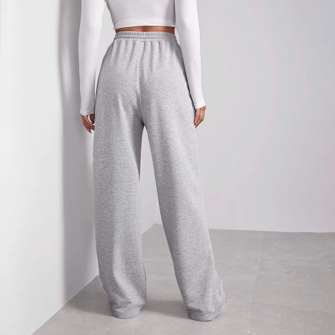 Joggers med vida ben | Drawstring | Straight Leg | Sweatpants med vida ben | Joggers för kvinnor-Eva Jonsson
