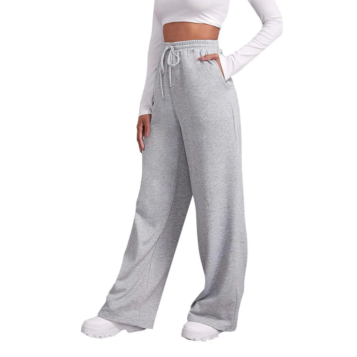 Joggers med vida ben | Drawstring | Straight Leg | Sweatpants med vida ben | Joggers för kvinnor-Eva Jonsson