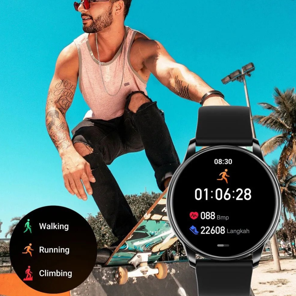Journey rund smartklocka | Unisex Bluetooth Fitness Tracker med pekskärm-Eva Jonsson