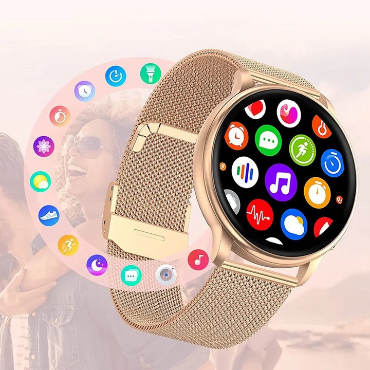 Journey rund smartklocka | Unisex Bluetooth Fitness Tracker med pekskärm-Eva Jonsson