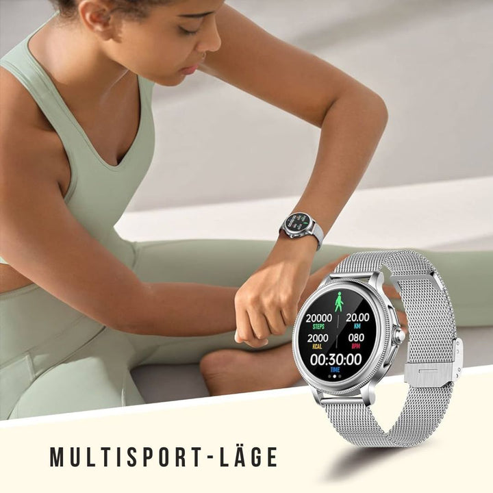 Journey rund smartklocka | Unisex Bluetooth Fitness Tracker med pekskärm-Eva Jonsson