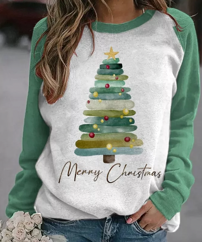 Jul Sweatshirt | Långärmad | Julgran | Jul Pullover | Damtröja-Eva Jonsson