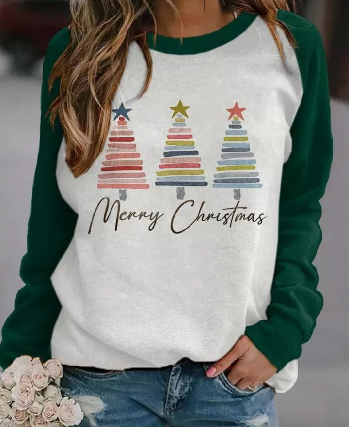 Jul Sweatshirt - Rund hals - Långärmad - Jul Pullover - Damkläder-Eva Jonsson