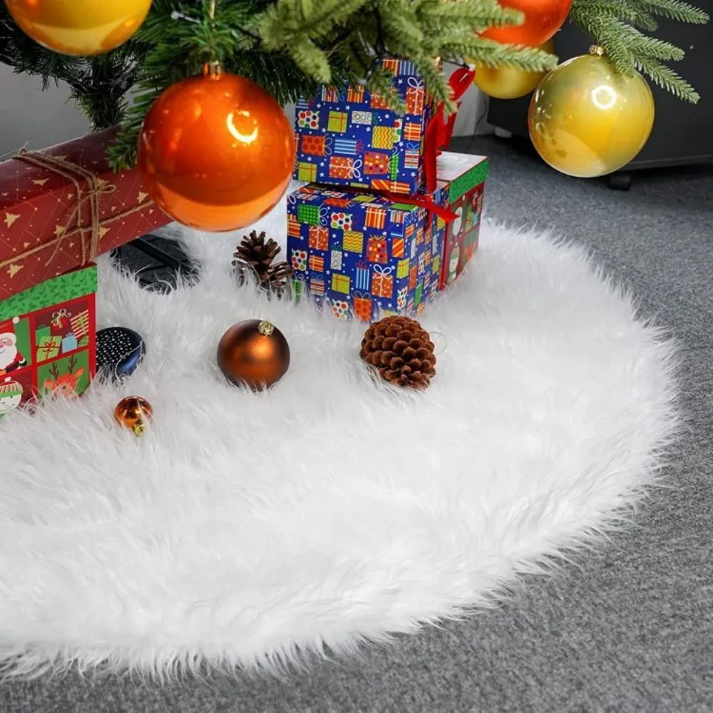 Julgrans kjol - Rund - Vit - Julmatta - Juldekoration-Eva Jonsson