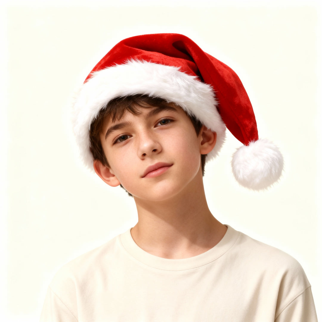 Julmössa - Pälsmössa - Pompom - Tomteluva - Julhuvudbonad-Eva Jonsson