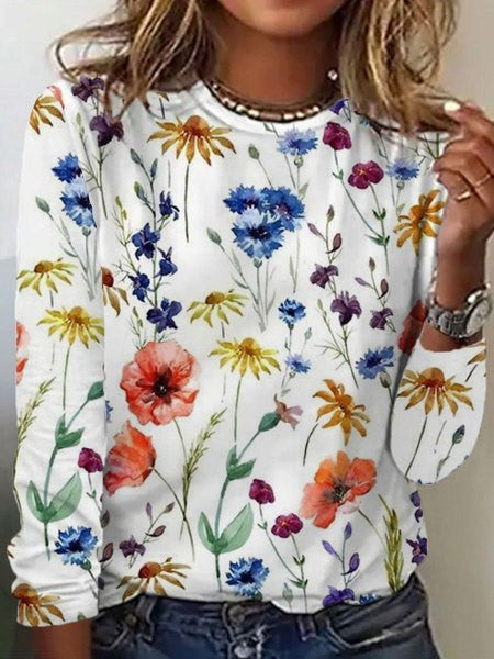 Julskjorta - Lös passform i julgransstil med långa ärmar för kvinnor-Eva Jonsson