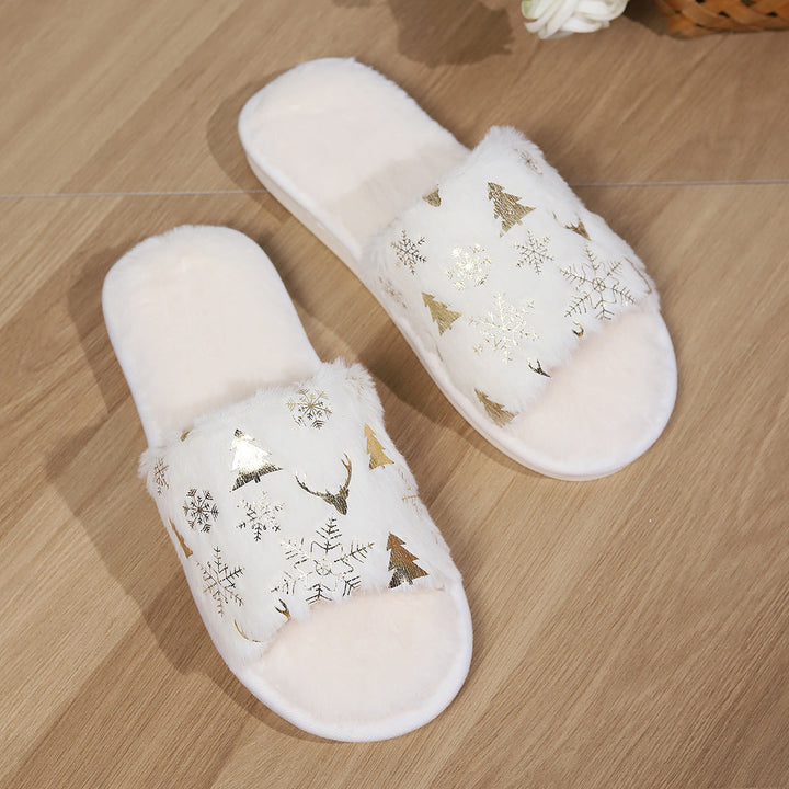 Jultofflor - Slip-On - Furry - Vintertofflor - Hushållstofflor-Eva Jonsson