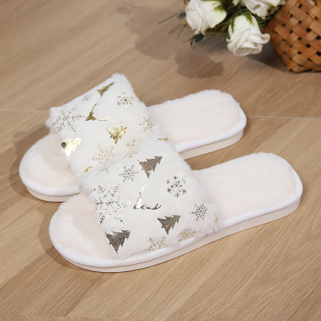 Jultofflor - Slip-On - Furry - Vintertofflor - Hushållstofflor-Eva Jonsson
