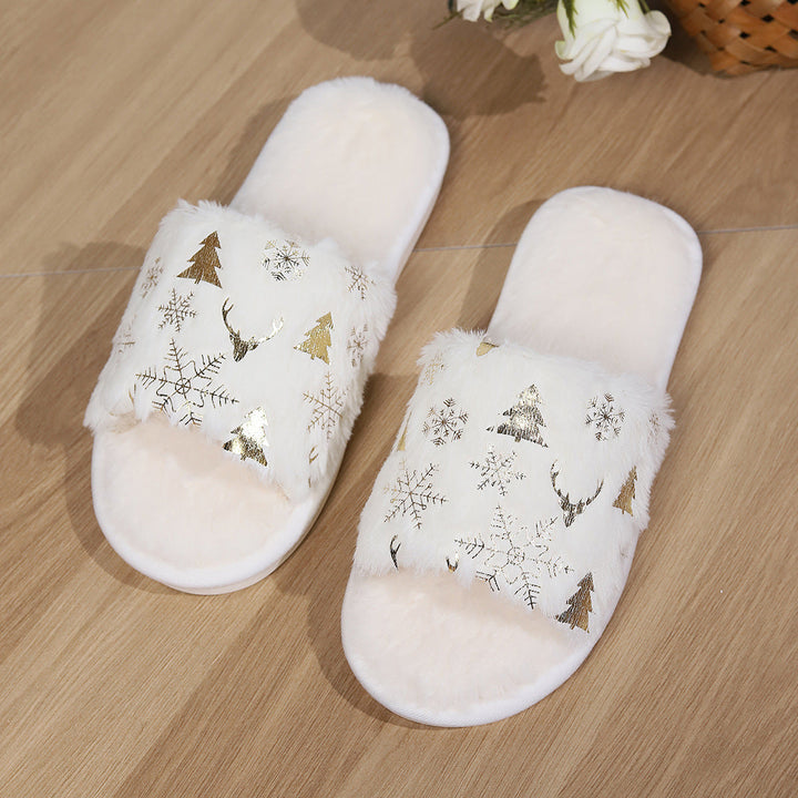 Jultofflor - Slip-On - Furry - Vintertofflor - Hushållstofflor-Eva Jonsson