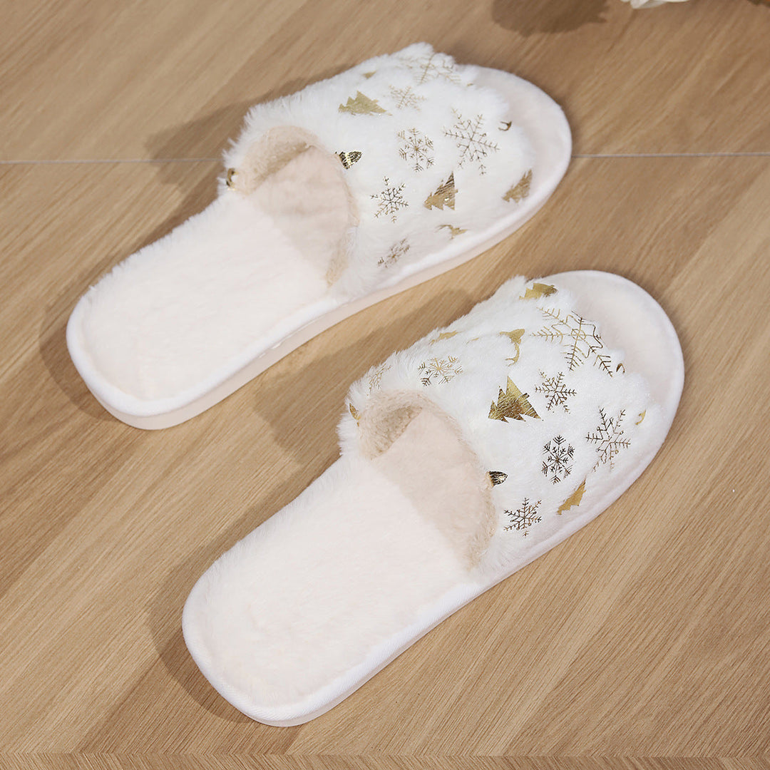 Jultofflor - Slip-On - Furry - Vintertofflor - Hushållstofflor-Eva Jonsson