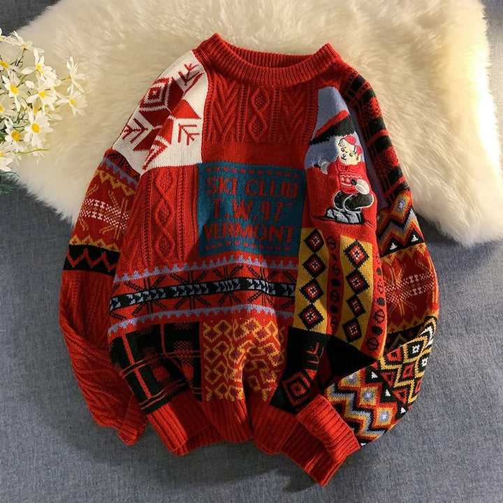 Jultröja - Mysig löst sittande stickad jultröja-Eva Jonsson