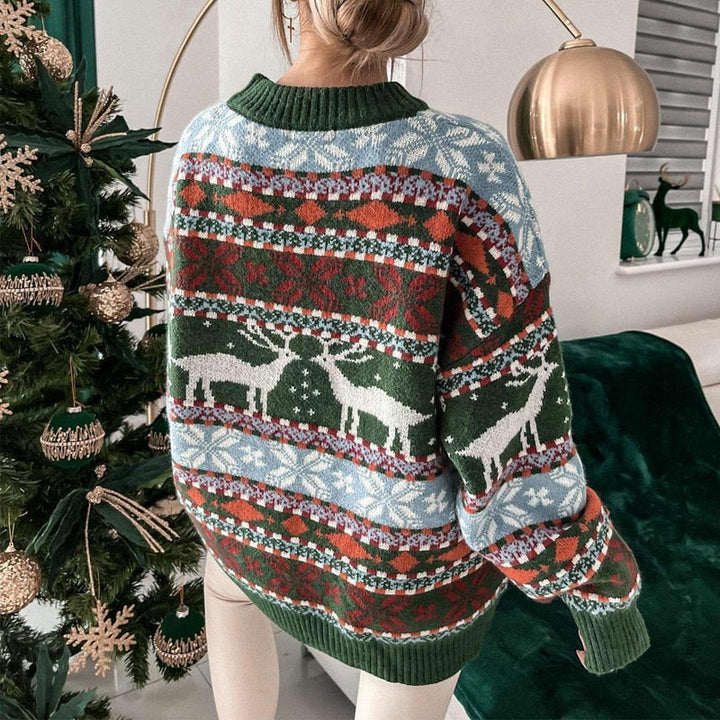 Jultröja | Oversized | Långärmad | Stickade jultröjor | Damtröja-Eva Jonsson