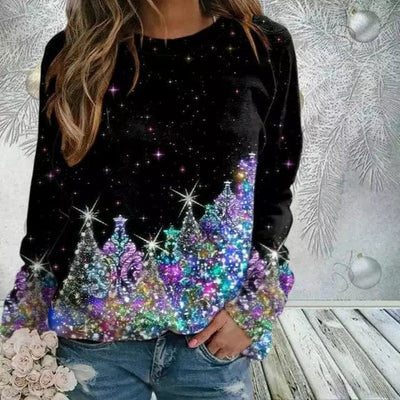 Jultröja - Sparkly - Svart - Jultröja - Damtröja-Eva Jonsson