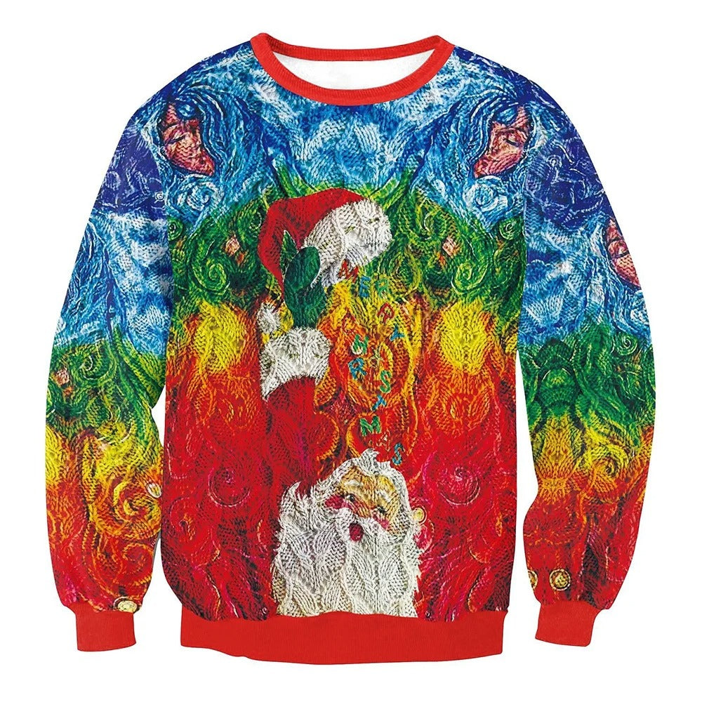 Jultröja - Sweatshirt med rund hals och lös passform för män-Eva Jonsson