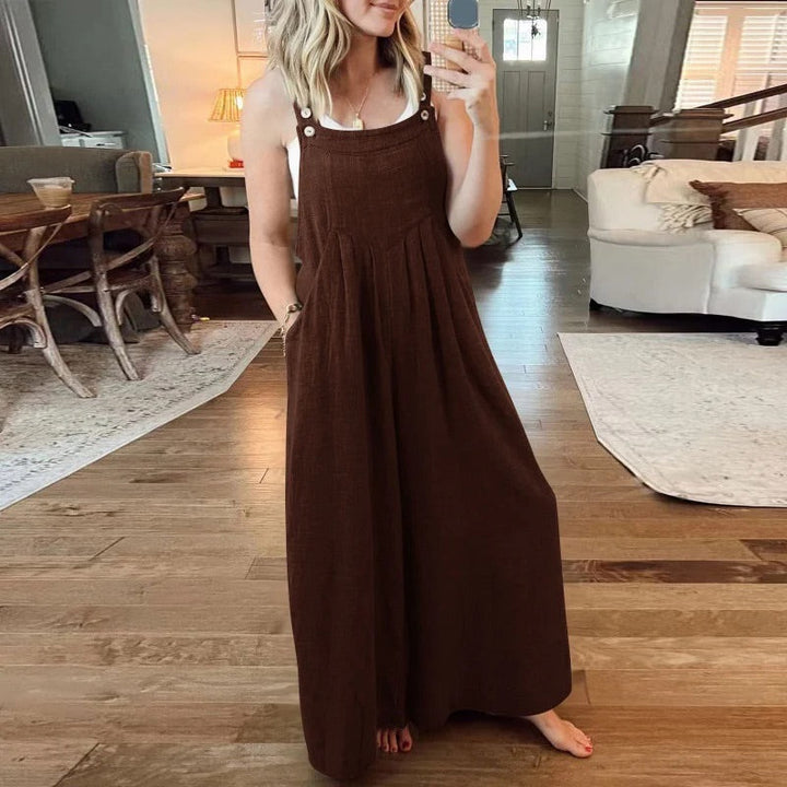 Jumpsuit | Ärmlös | Löst sittande | Jumpsuit med vida ben | Overall-Eva Jonsson