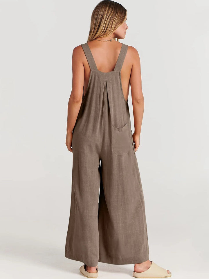 Jumpsuit | Ärmlös | Löst sittande | Jumpsuit med vida ben | Overall-Eva Jonsson
