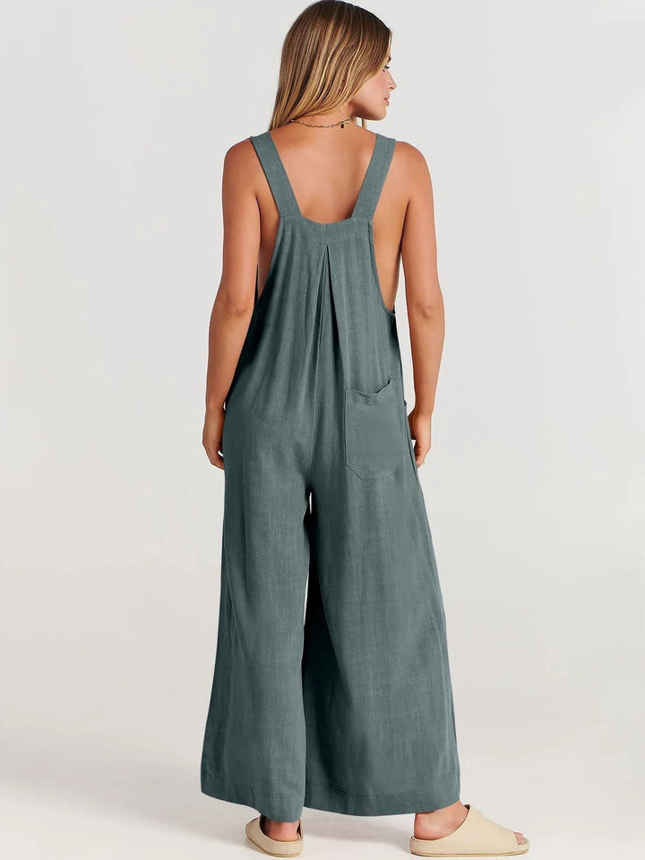 Jumpsuit | Ärmlös | Löst sittande | Jumpsuit med vida ben | Overall-Eva Jonsson