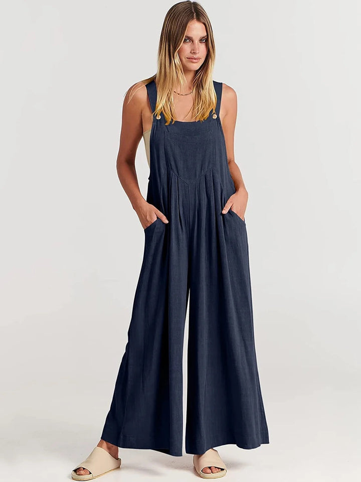 Jumpsuit | Ärmlös | Löst sittande | Jumpsuit med vida ben | Overall-Eva Jonsson