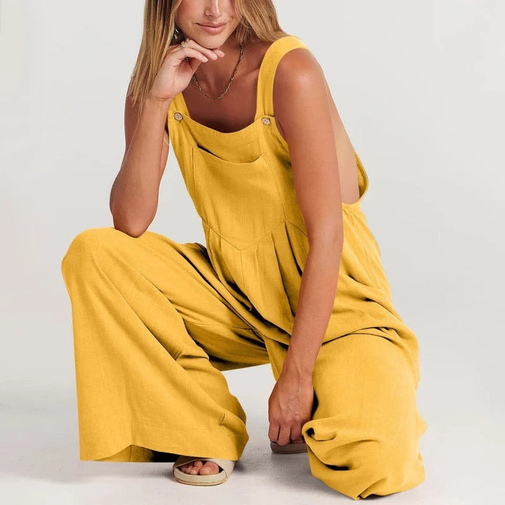 Jumpsuit | Ärmlös | Löst sittande | Jumpsuit med vida ben | Overall-Eva Jonsson