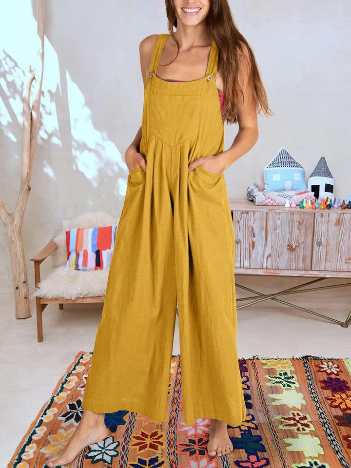 Jumpsuit | Ärmlös | Löst sittande | Jumpsuit med vida ben | Overall-Eva Jonsson