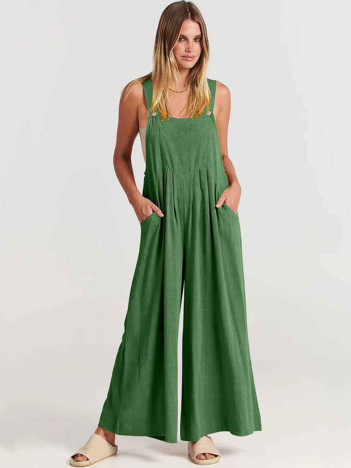 Jumpsuit | Ärmlös | Löst sittande | Jumpsuit med vida ben | Overall-Eva Jonsson