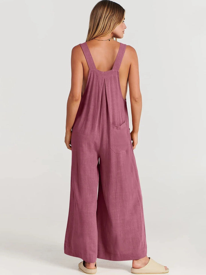 Jumpsuit | Ärmlös | Löst sittande | Jumpsuit med vida ben | Overall-Eva Jonsson