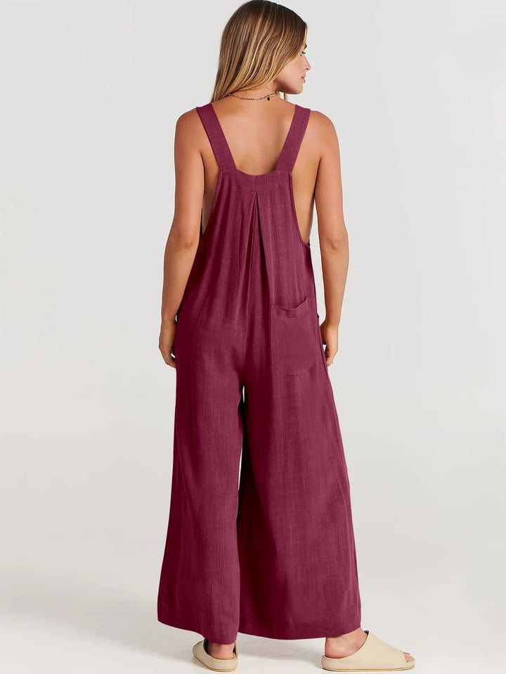 Jumpsuit | Ärmlös | Löst sittande | Jumpsuit med vida ben | Overall-Eva Jonsson