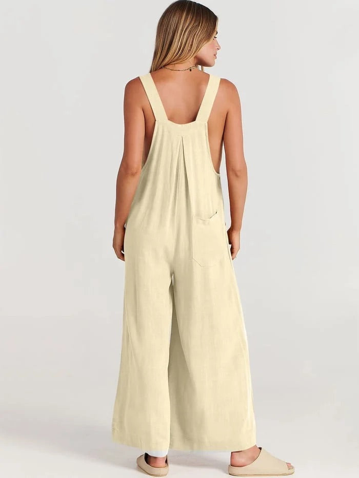 Jumpsuit | Ärmlös | Löst sittande | Jumpsuit med vida ben | Overall-Eva Jonsson