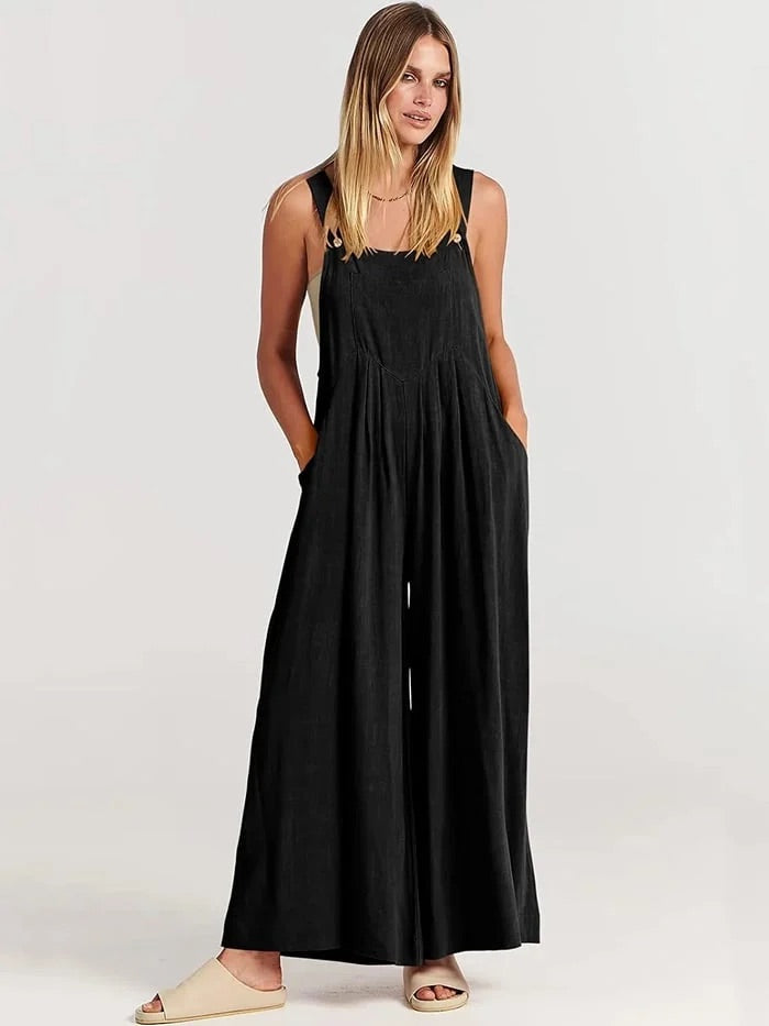 Jumpsuit | Ärmlös | Löst sittande | Jumpsuit med vida ben | Overall-Eva Jonsson
