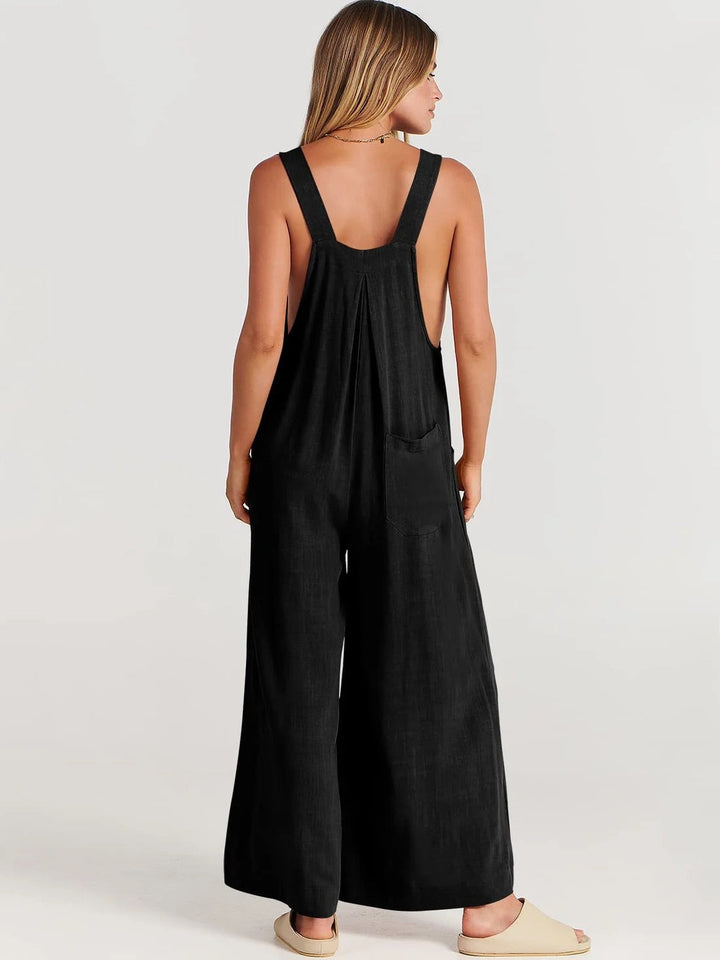 Jumpsuit | Ärmlös | Löst sittande | Jumpsuit med vida ben | Overall-Eva Jonsson