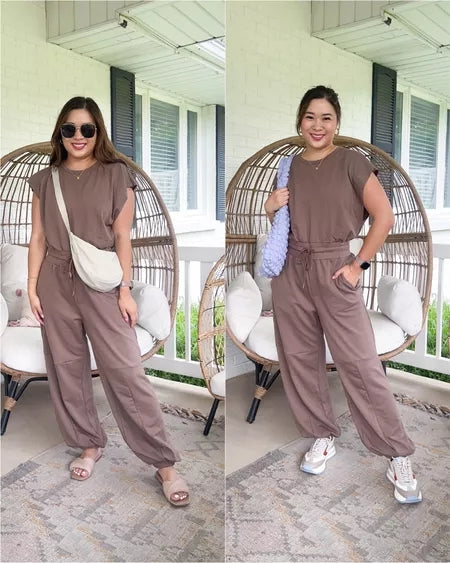Jumpsuit | Casual | Kortärmad | Joggingoverall | Jumpsuit för damer-Eva Jonsson
