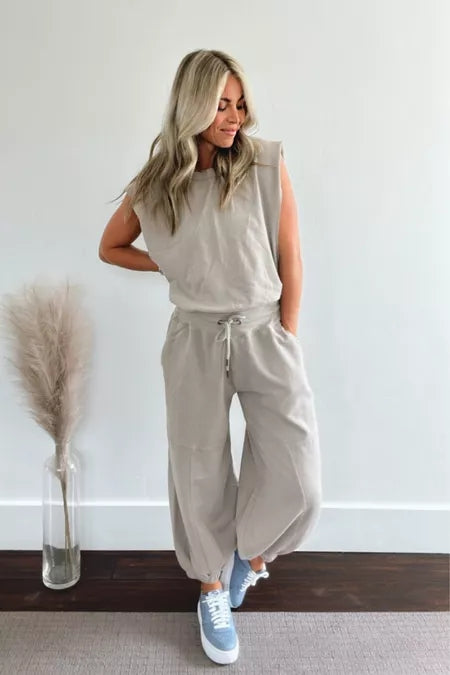 Jumpsuit | Casual | Kortärmad | Joggingoverall | Jumpsuit för damer-Eva Jonsson