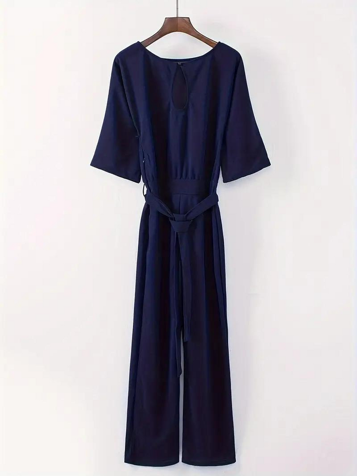 Jumpsuit | Långärmad | Bälte | Elegant jumpsuit | Jumpsuit för kvinnor-Eva Jonsson