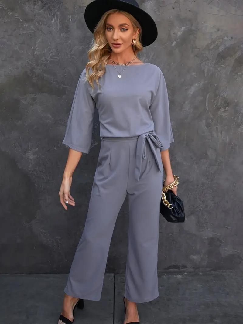 Jumpsuit | Långärmad | Bälte | Elegant jumpsuit | Jumpsuit för kvinnor-Eva Jonsson