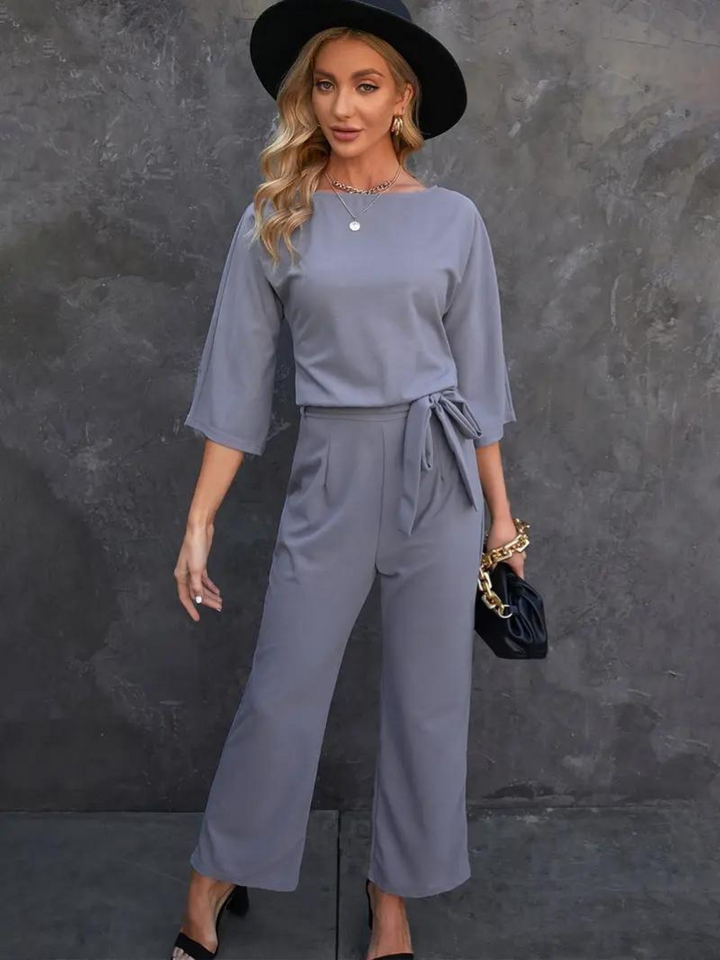 Jumpsuit | Långärmad | Bälte | Elegant jumpsuit | Jumpsuit för kvinnor-Eva Jonsson