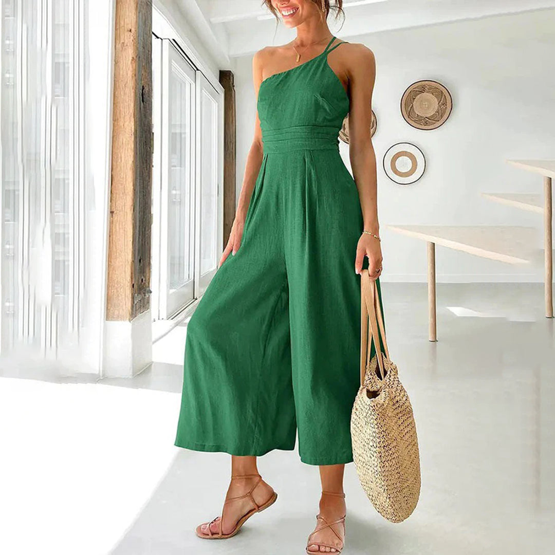 Jumpsuit | One Shoulder | Vida ben | Sommarjumpsuit | Damkläder-Eva Jonsson