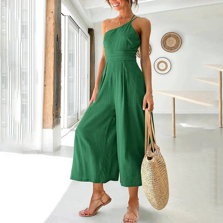 Jumpsuit | One Shoulder | Vida ben | Sommarjumpsuit | Damkläder-Eva Jonsson