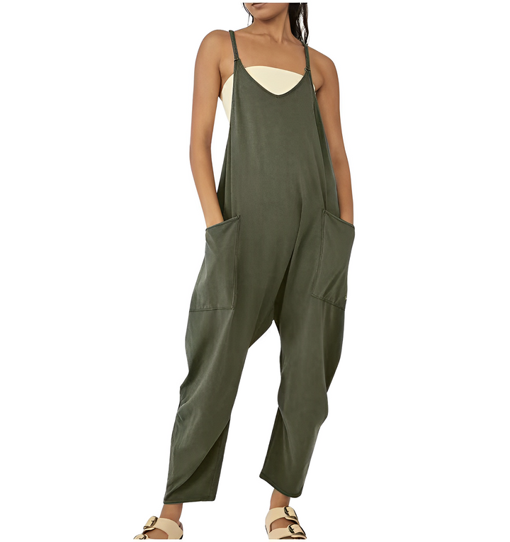 Jumpsuit för kvinnor | Ärmlös | Löst sittande | Avslappnad jumpsuit | Dungarees för kvinnor-Eva Jonsson