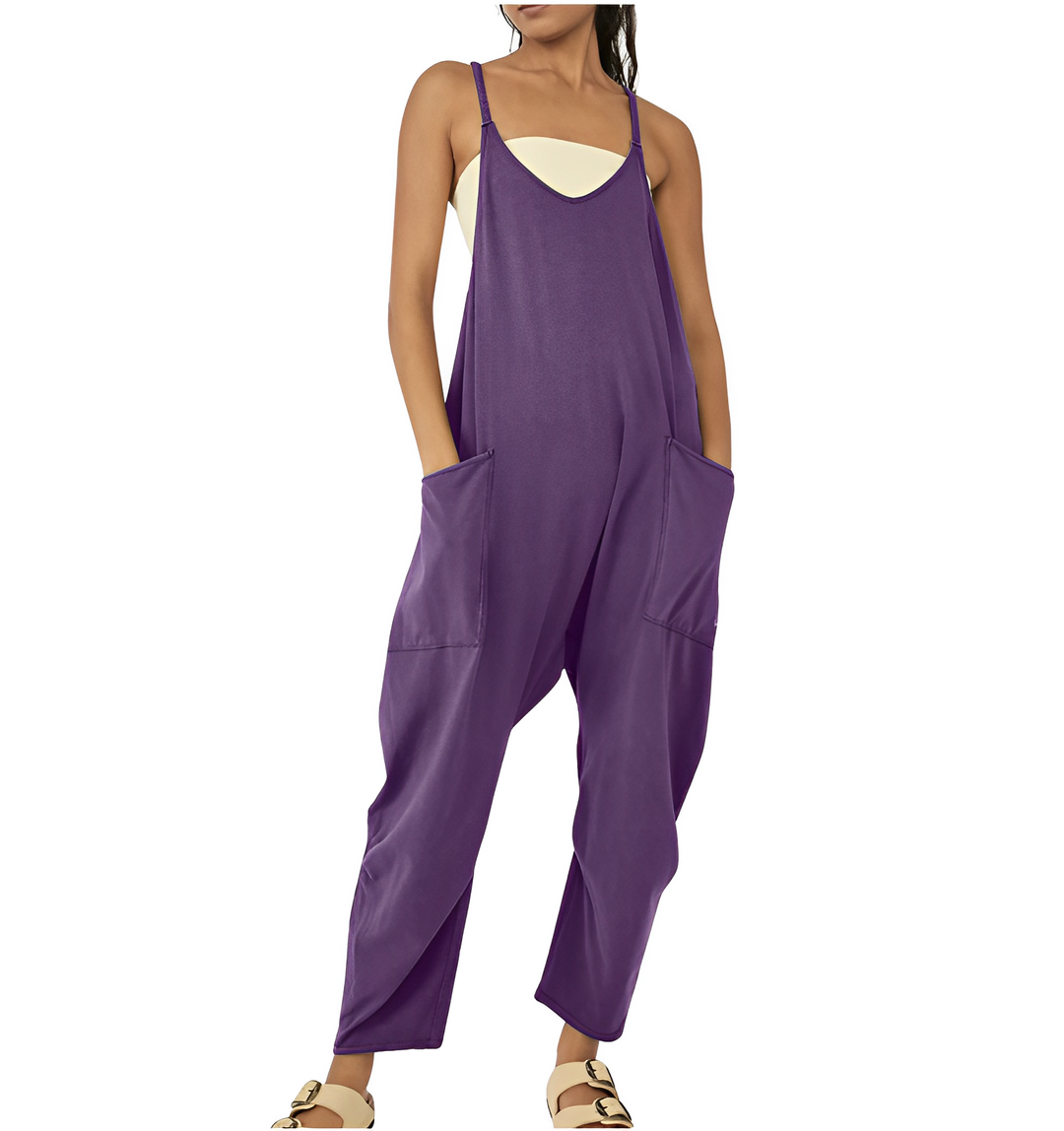Jumpsuit för kvinnor | Ärmlös | Löst sittande | Avslappnad jumpsuit | Dungarees för kvinnor-Eva Jonsson