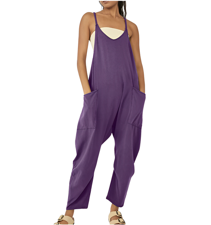Jumpsuit för kvinnor | Ärmlös | Löst sittande | Avslappnad jumpsuit | Dungarees för kvinnor-Eva Jonsson