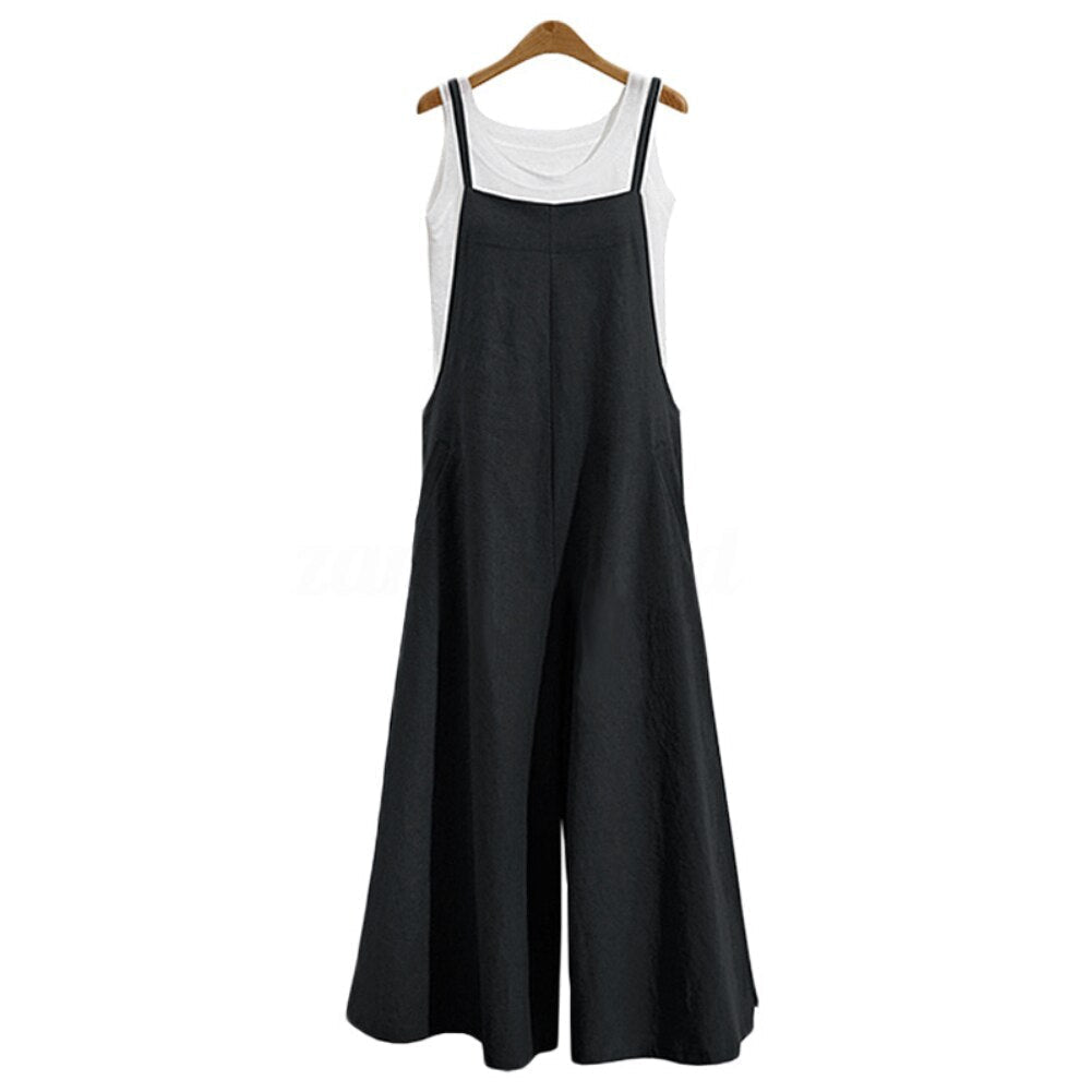 Jumpsuit för kvinnor | Ärmlös | Löst sittande | Sommarjumpsuit | Dungarees-Eva Jonsson
