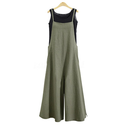 Jumpsuit för kvinnor | Ärmlös | Löst sittande | Sommarjumpsuit | Dungarees-Eva Jonsson