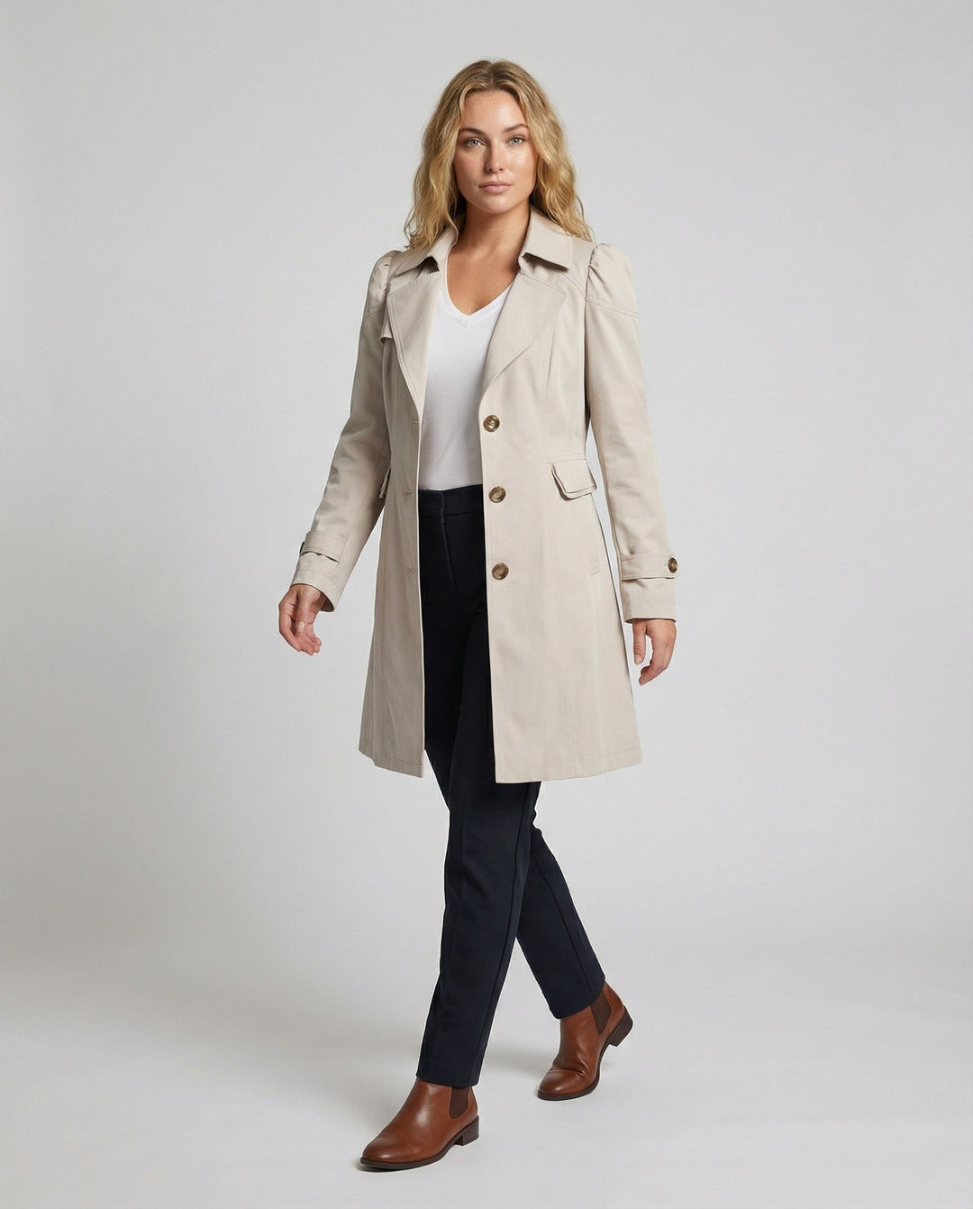 | K klassisk trenchcoat för damer-Eva Jonsson