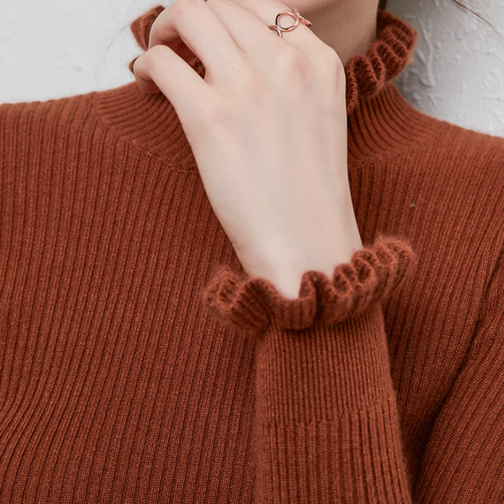 Kashmirtröja - Slim Fit - Turtleneck - Höghalsad tröja - Damtröja-Eva Jonsson