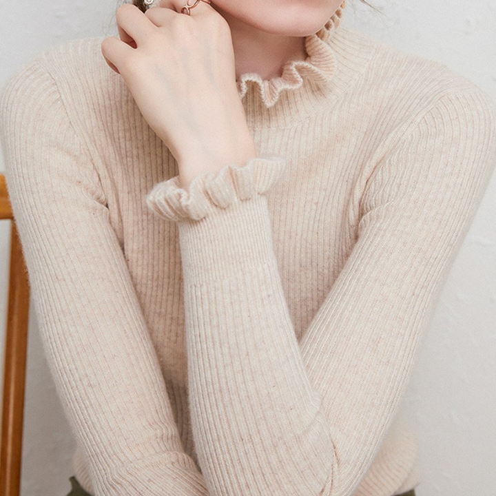 Kashmirtröja - Slim Fit - Turtleneck - Höghalsad tröja - Damtröja-Eva Jonsson