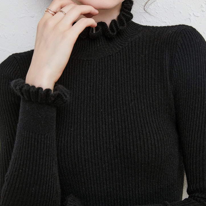 Kashmirtröja - Slim Fit - Turtleneck - Höghalsad tröja - Damtröja-Eva Jonsson